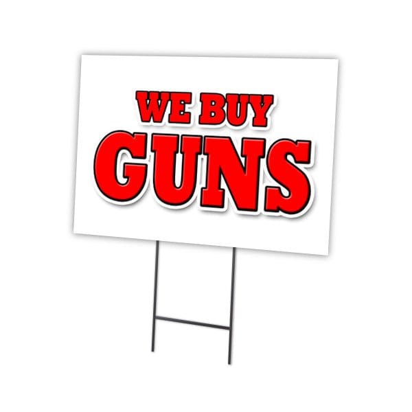 24 in Height, 0.25 in Width, Coroplast, 24" x 18", C-1824-DS-We Buy Guns